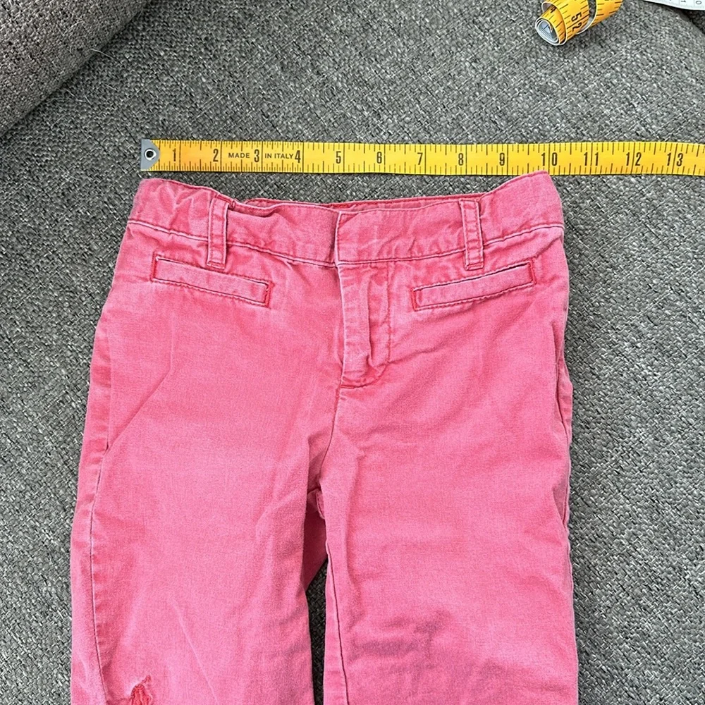 Ralph Lauren POLO Girls Wide leg Cropped Pants Coral Adjustable Waist Size 5